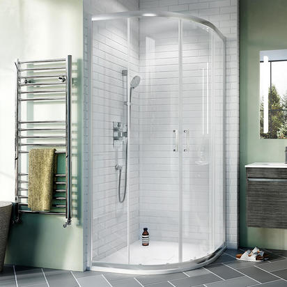 Crosswater Kai 6mm Sliding Double Door Quadrant Shower Enclosure - 800 x 800mm