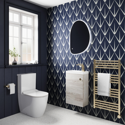 Crosswater MPRO Electric Heated Towel Rail 900 x 430mm - Brushed Brass