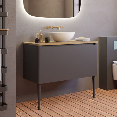 Crosswater Circus White 400mm Round Countertop Basin