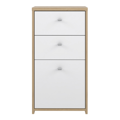 Luca Storage Cabinet 2 Drawers 1 Door in Artisan Oak/White