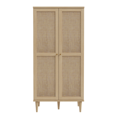 Oakley 2 2 Door Display Cabinet in Rattan