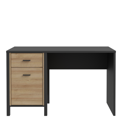 Kingston 2 Desk in Matt Black/Riviera Oak
