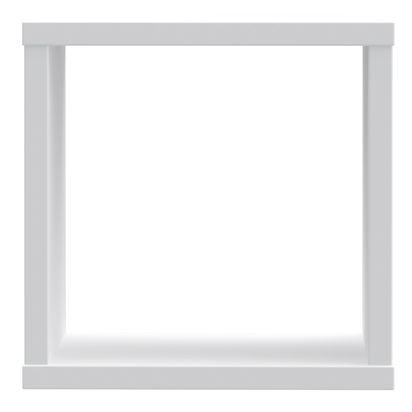 Bramley 2 Singular Storage Unit in White High Gloss/White