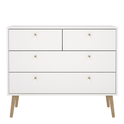Benson 3 Chest 2 + 2 Drawers White