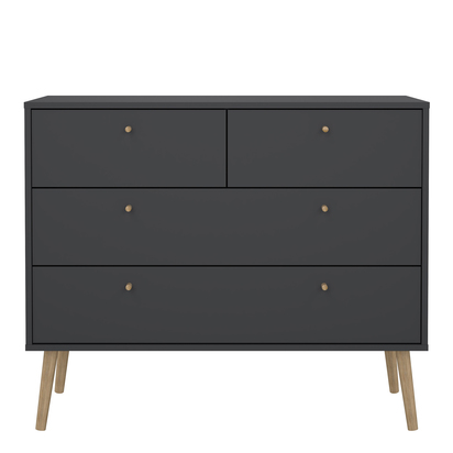 Benson 3 Chest 2 + 2 Drawers Dark Grey