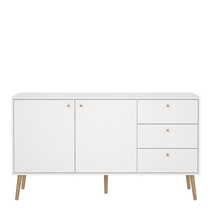 Benson 3 Sideboard 2 Doors + 3 Drawers White