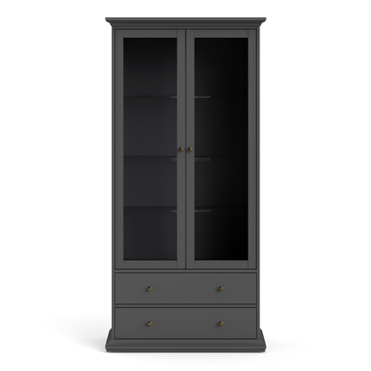 Sutton China cabinet in Matt Grey