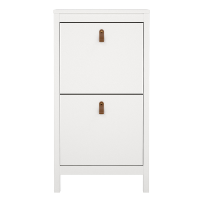 Riverton Shoe Cabinet 2 Flip Down Doors in White