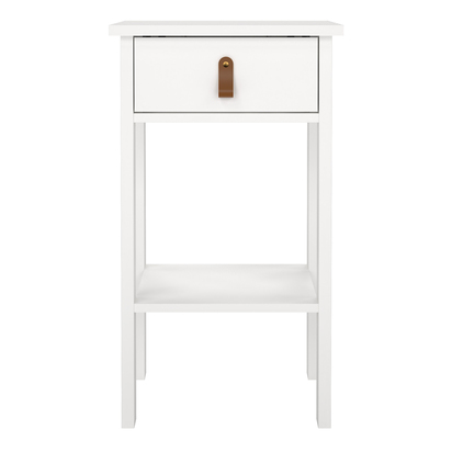 Riverton Bedside Table with 1 Drawer in White