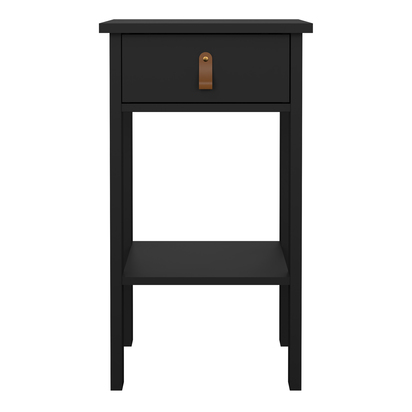 Riverton Bedside Table with 1 Drawer in Matt Black