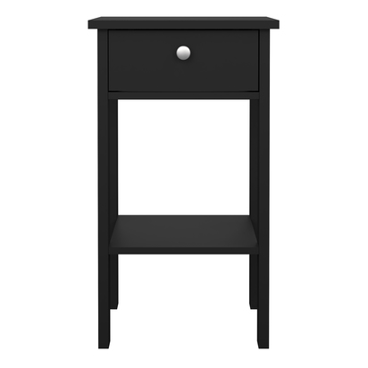 Huxham Bedside Table with 1 Drawer in Matt Black