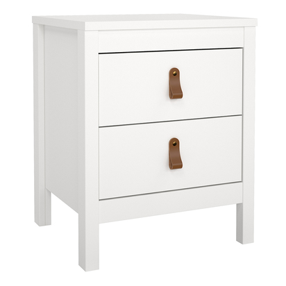 Riverton Package - Bedside Table 2 Drawers + Chest 5 Drawers + Wardrobe with 3 Doors in White