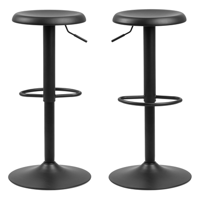 Remy Black Bar Stool without Back Set of 2