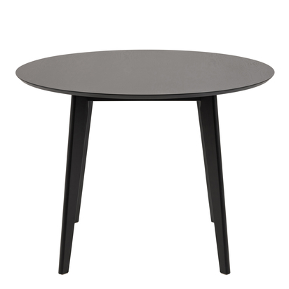Harper 3 Round Dining Table in Black 105cm