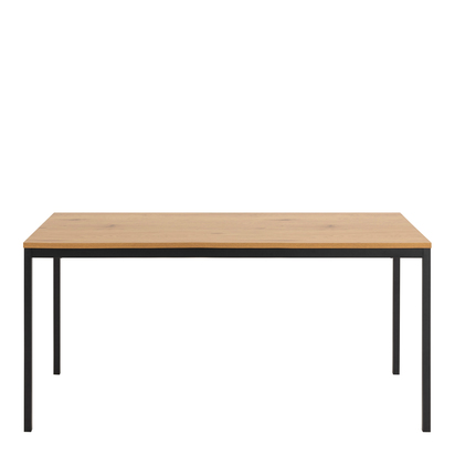 Rowan Dining Table in Black & Oak 160x80cm