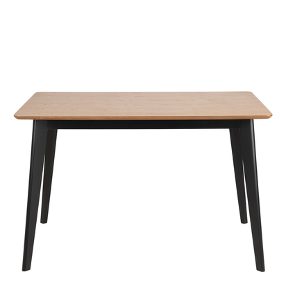 Harper 3 Dining Table in Oak & Black 120x80cm