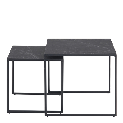 Tully 2 Nest of Tables in Black Matt Set of 2
