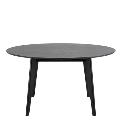 Harper 3 Round Dining Table in Black 140cm