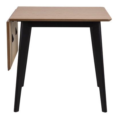 Harper 3 Extending Dining Table 120x80cm in Oak & Black