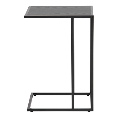 Rowan Black Metal Side Table with Black Top