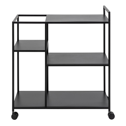 Henley 3 Serving Trolley in Matt Black