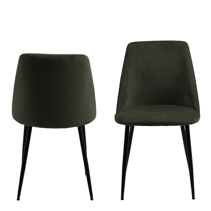 Ellis Dining chair in Olive Green Set of 4