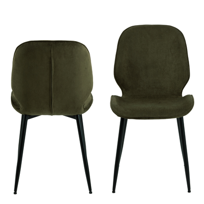 Norbury 2 Dining Chair in Olive Green Set of 4
