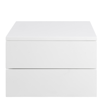 Eldon 2 Bedside Table with 2 Drawers in White