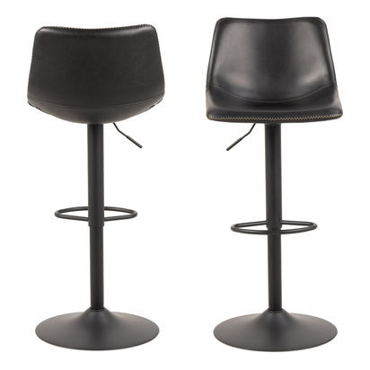Holm 3 Bar Stool in Black, One Supplied