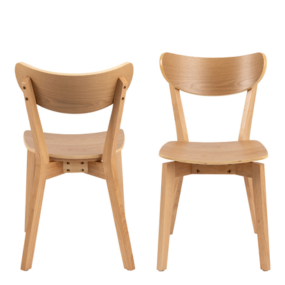 Harper 3 Dining Chairs in Oak Set of 2