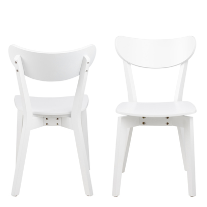 Harper 3 Dining Chair in White Set of 2