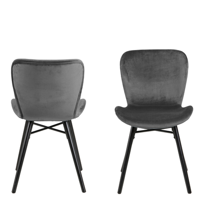 Harper 2 Dining Chair in Dark Grey Set of 2