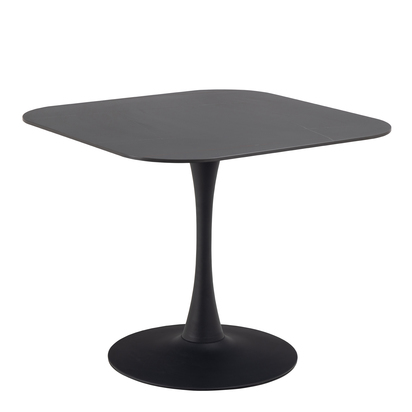 Oakwell 2 Ceramic Square Dining Table Black