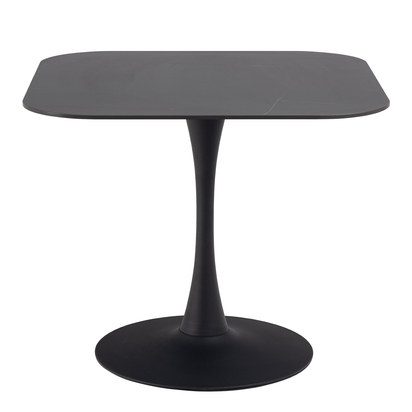 Oakwell 2 Ceramic Square Dining Table Black
