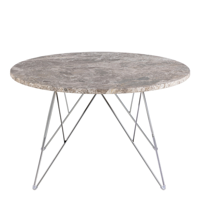 Osbourne 2 Round Coffee Table with Grey-Brown Marble Top