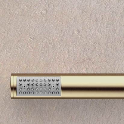 Crosswater MPRO Shower Handset with Wall Outlet and Hose - Brushed Brass