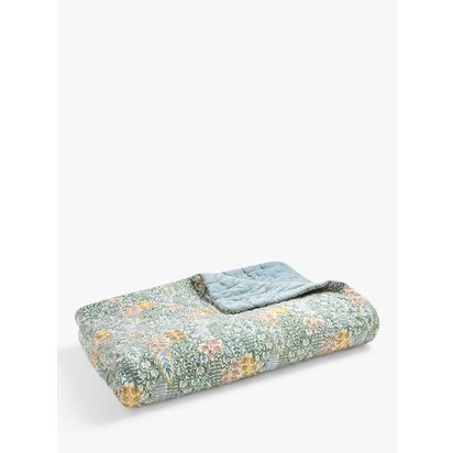 John Lewis Alva Reversible Quilted Bedspread, Multi Multi