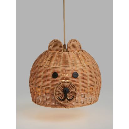 John Lewis Bear Rattan Ceiling Shade Natural | H42.50cm * W31.00cm * D31.00cm