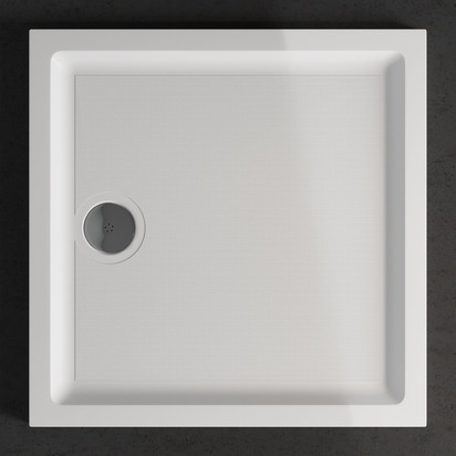 Harbour Anti Slip Gel Coated Stone Resin Square Shower Tray - 900 x 900mm