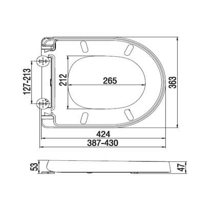 RAK Resort Mini Rimless Fully Back to Wall Toilet & Wrap Over Soft Close Seat