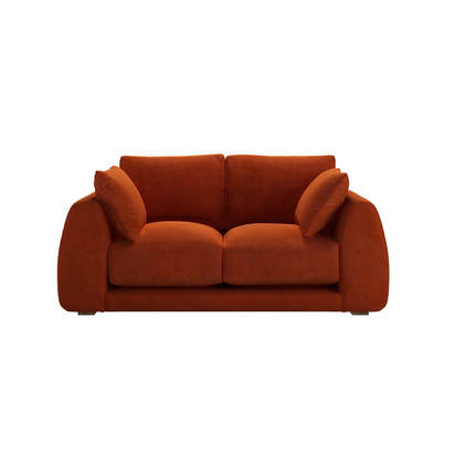 Carmel 2.5 Seat Sofa in Brick Aquaclean Clever Velvet
