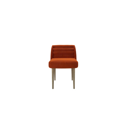 Lola Dining Chair in Brick Aquaclean Clever Velvet