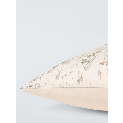 Disney Home x Sanderson Winnie the Pooh Hundred Acre Wood Cushion, Multi Multi | H40 x L60cm