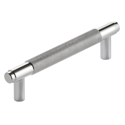 Drench Core Chrome Knurled Furniture T-Bar Handle - 128mm Centres