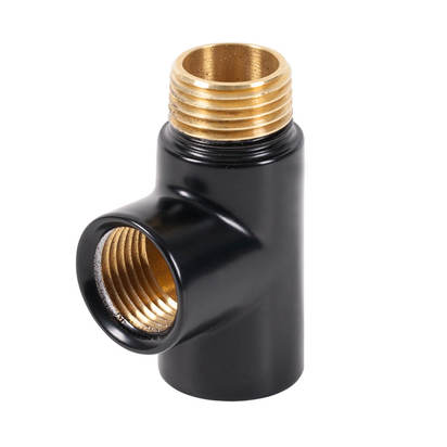 Terma Jet Black T-Piece for Dual Fuel Radiators