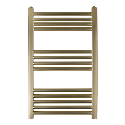 EliteHeat Steel Ladder Heated Towel Rail 25mm Bars - Brushed Brass - 800 x 500mm