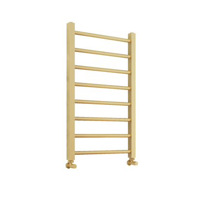 Brenton Etna Brushed Brass Heated Ladder Towel Rail - 800 x 500mm