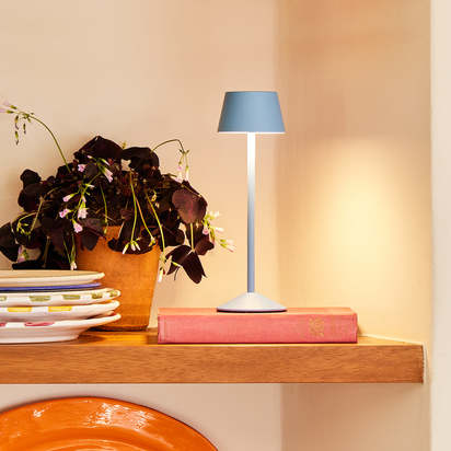 Wee Scoon rechargeable table lamp in topaz