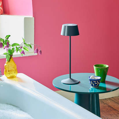 Scoon rechargeable table lamp in shale