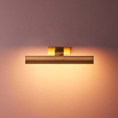 Smaller Seurat rechargeable picture light in antique brass